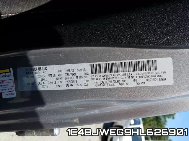 1C4BJWEG9HL626901 фото 2