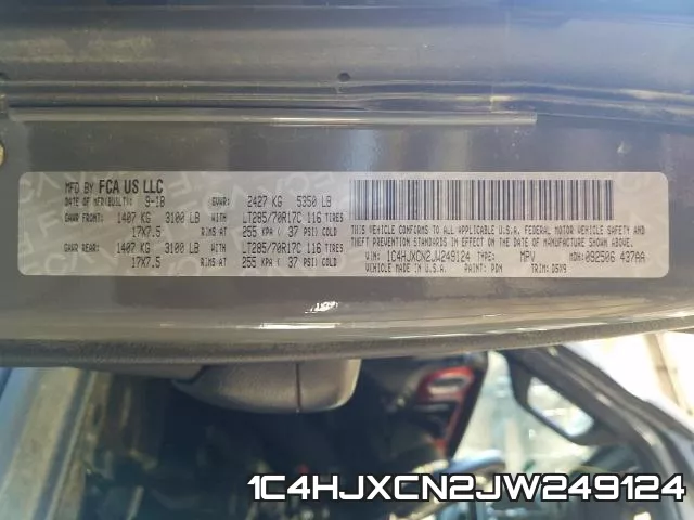 1C4HJXCN2JW249124 фото 2