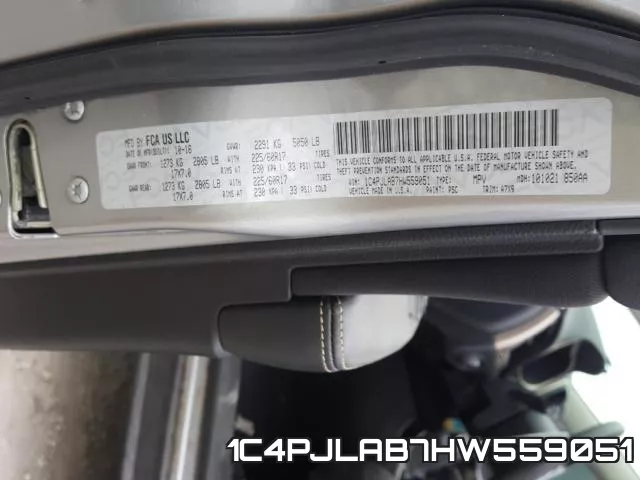 1C4PJLAB7HW559051 фото 2