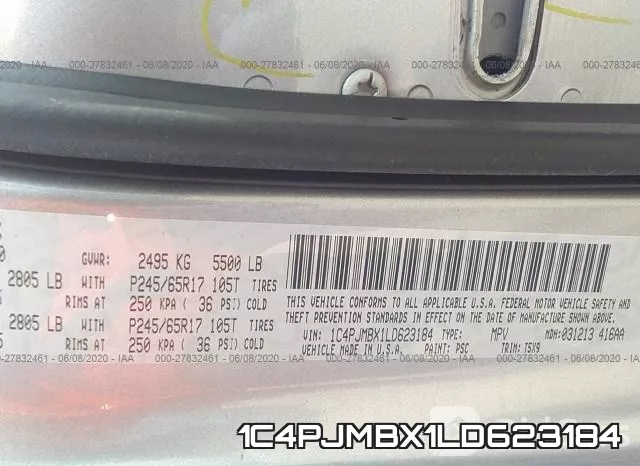 1C4PJMBX1LD623184 фото 10