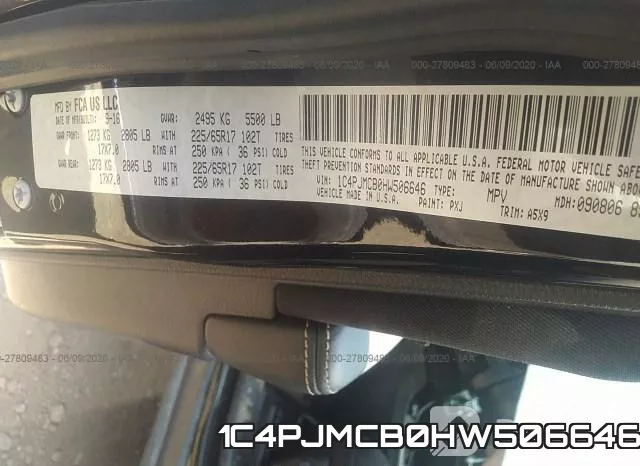 1C4PJMCB0HW506646 фото 10