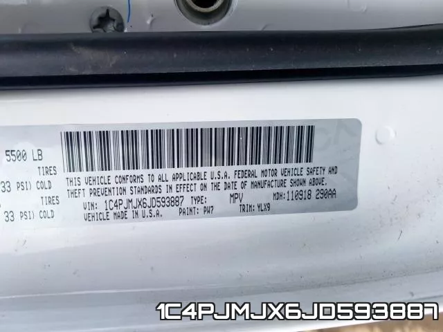 1C4PJMJX6JD593887 фото 2