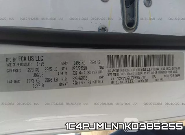 1C4PJMLN7KD385255 фото 10