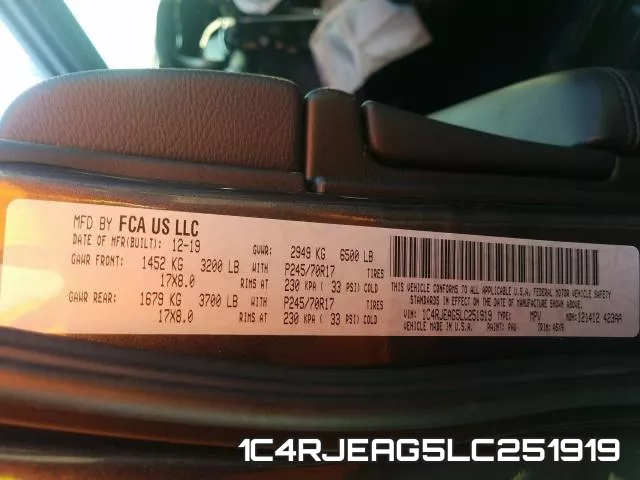 1C4RJEAG5LC251919 фото 2
