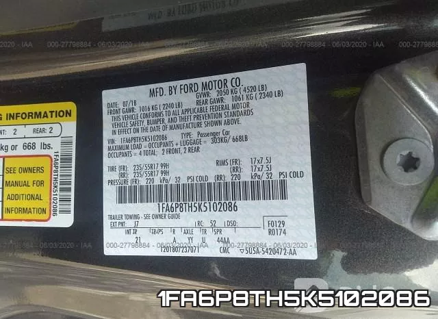 1FA6P8TH5K5102086 фото 10