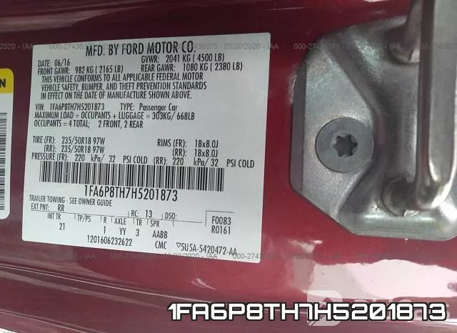 1FA6P8TH7H5201873 фото 10