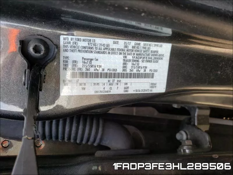 1FADP3FE3HL289506 фото 2