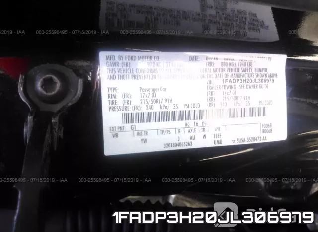 1FADP3H20JL306979 фото 10