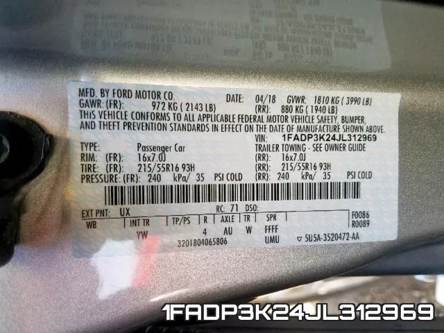 1FADP3K24JL312969 фото 2