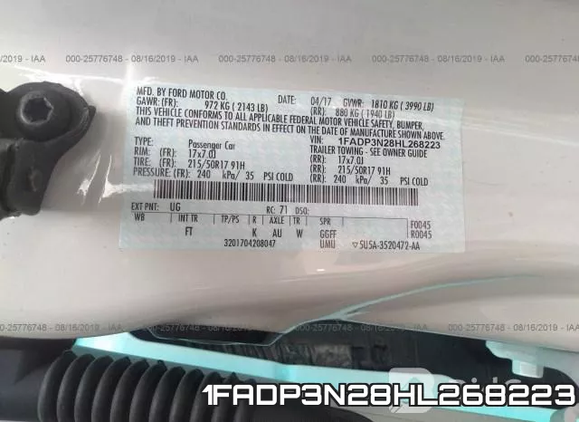 1FADP3N28HL268223 фото 10