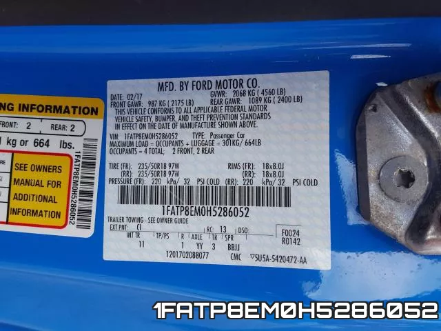 1FATP8EM0H5286052 фото 2