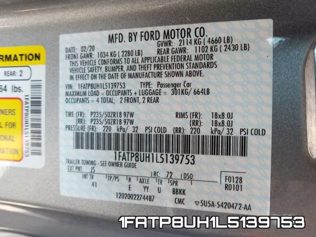 1FATP8UH1L5139753 фото 2