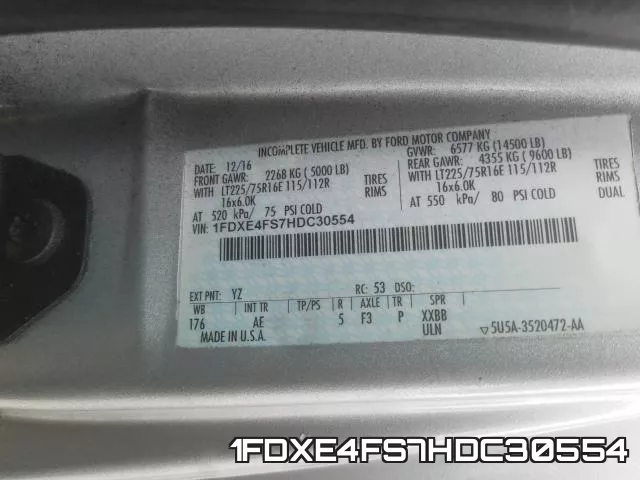 1FDXE4FS7HDC30554 фото 2