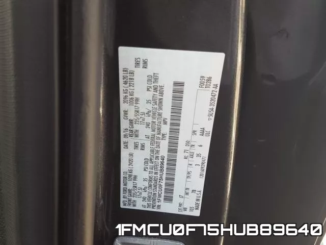 1FMCU0F75HUB89640 фото 2