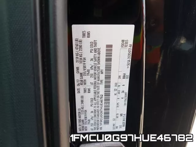1FMCU0G97HUE46782 фото 2