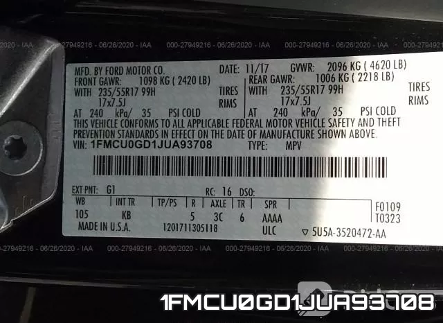 1FMCU0GD1JUA93708 фото 10