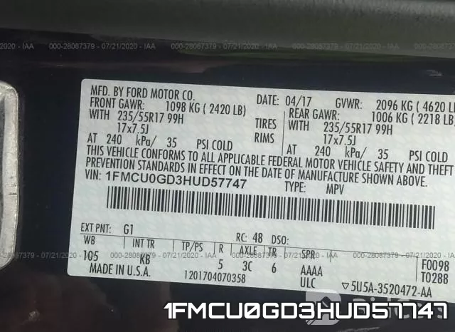 1FMCU0GD3HUD57747 фото 10
