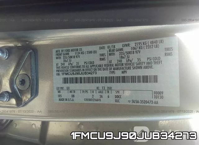 1FMCU9J90JUB34273 фото 10