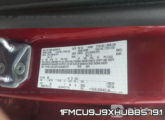 1FMCU9J9XHUB85791 фото 10