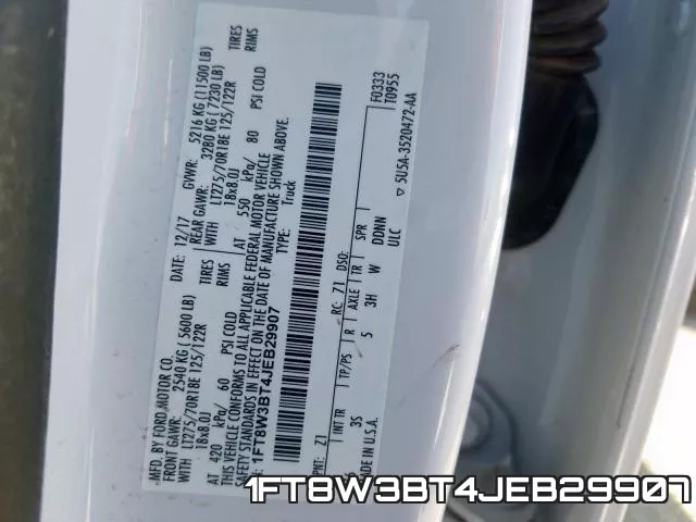 1FT8W3BT4JEB29907 фото 2