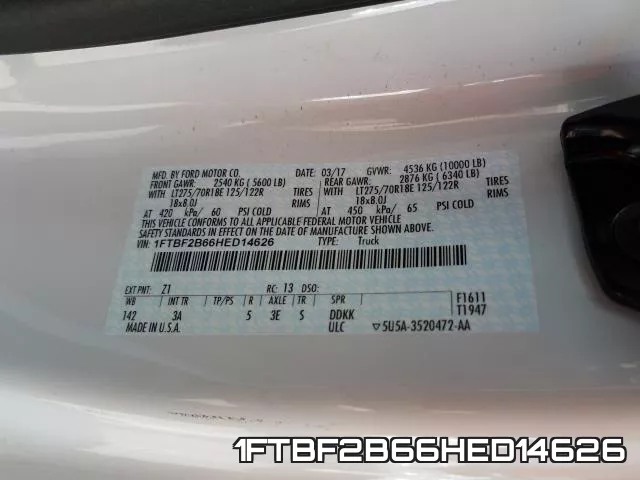 1FTBF2B66HED14626 фото 2