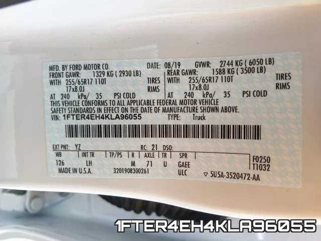 1FTER4EH4KLA96055 фото 2