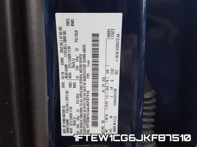 1FTEW1CG6JKF87510 фото 2