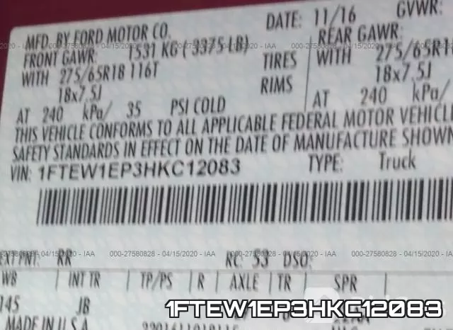 1FTEW1EP3HKC12083 фото 10
