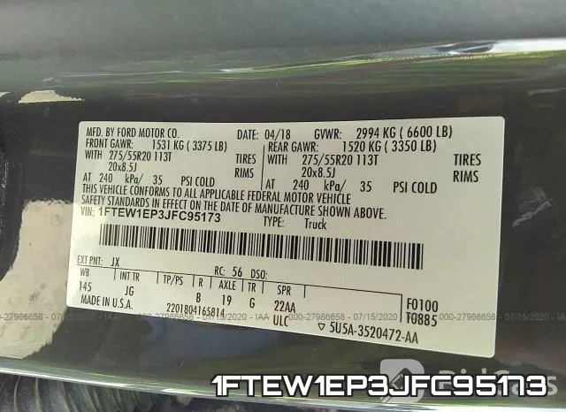 1FTEW1EP3JFC95173 фото 10