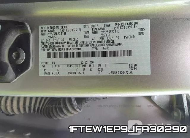 1FTEW1EP9JFA30290 фото 10