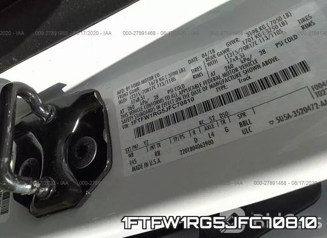 1FTFW1RG5JFC70810 фото 10