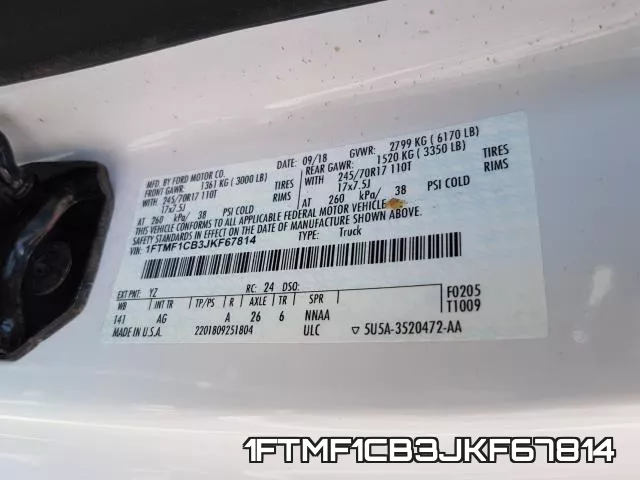 1FTMF1CB3JKF67814 фото 2