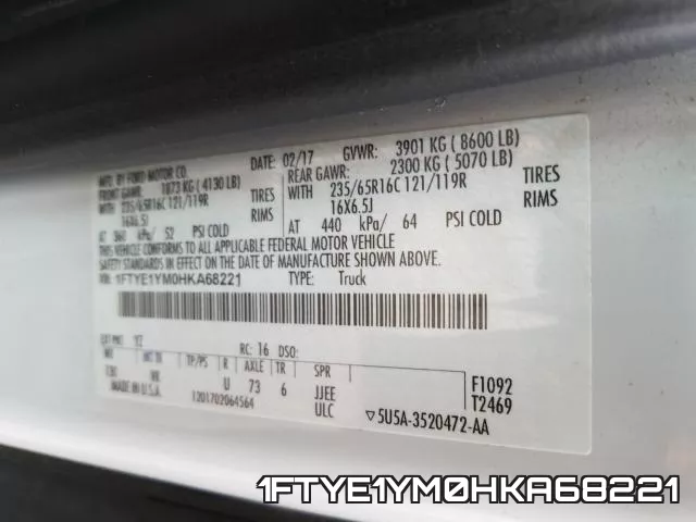 1FTYE1YM0HKA68221 фото 2