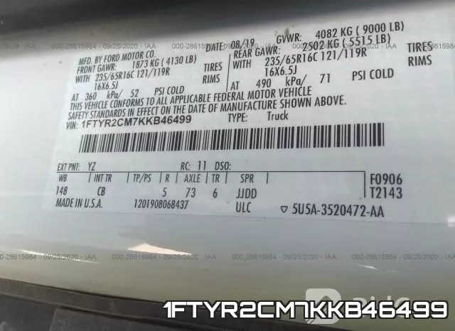 1FTYR2CM7KKB46499 фото 10