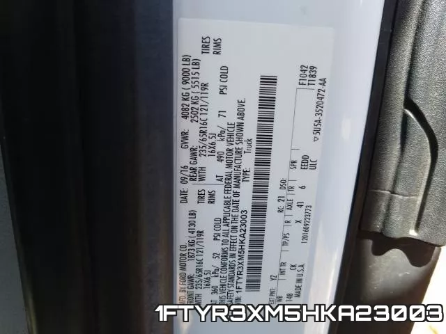 1FTYR3XM5HKA23003 фото 2