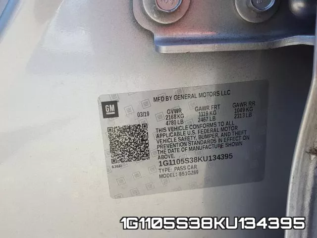 1G1105S38KU134395 фото 2