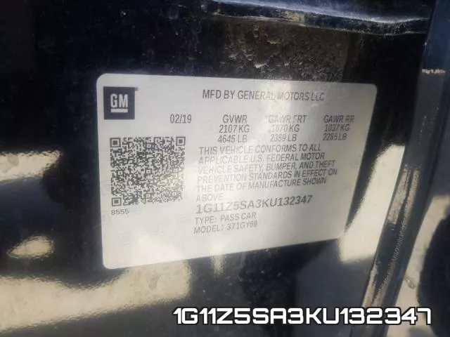 1G11Z5SA3KU132347 фото 2