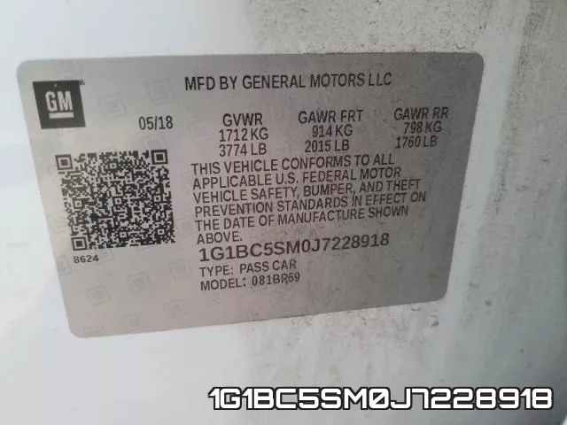 1G1BC5SM0J7228918 фото 2