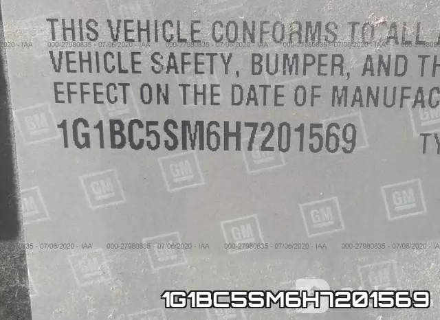1G1BC5SM6H7201569 фото 10