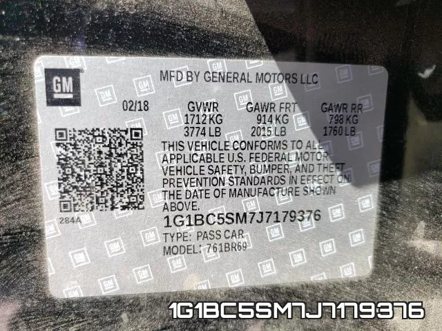 1G1BC5SM7J7179376 фото 2
