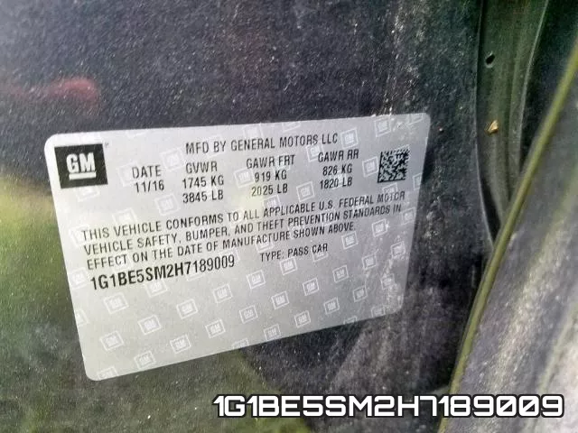 1G1BE5SM2H7189009 фото 2