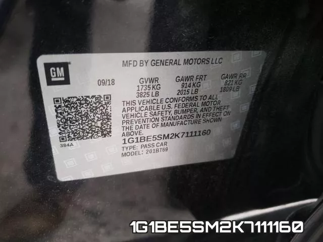 1G1BE5SM2K7111160 фото 2