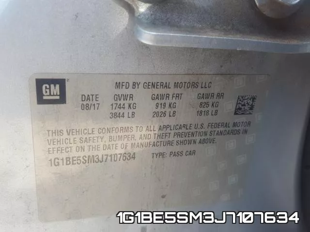 1G1BE5SM3J7107634 фото 2