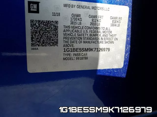 1G1BE5SM9K7126979 фото 2