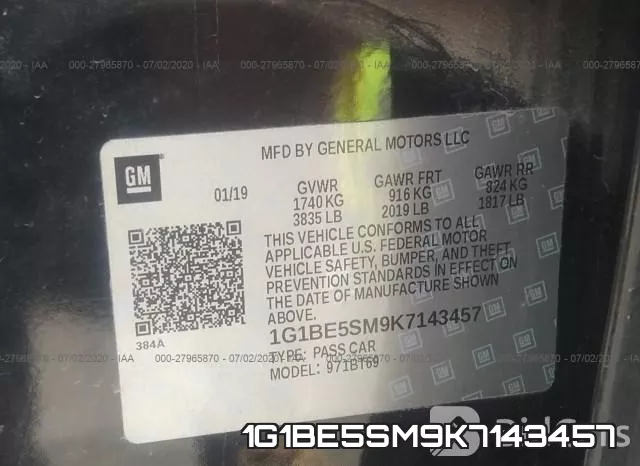 1G1BE5SM9K7143457 фото 10