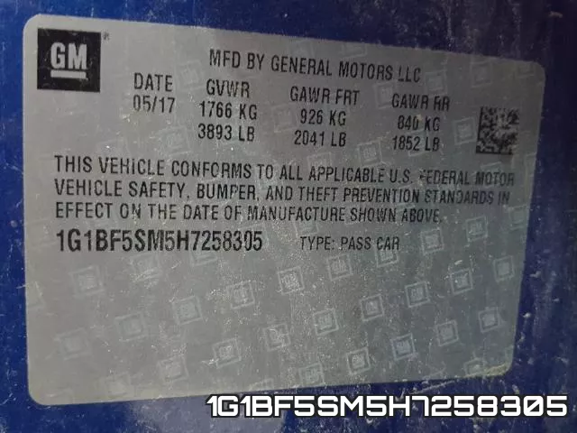 1G1BF5SM5H7258305 фото 2