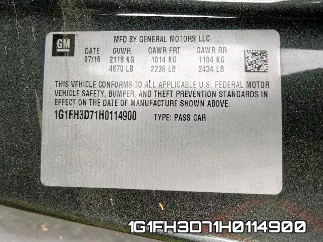 1G1FH3D71H0114900 фото 2