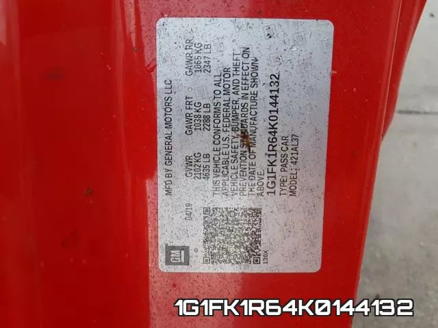 1G1FK1R64K0144132 фото 2