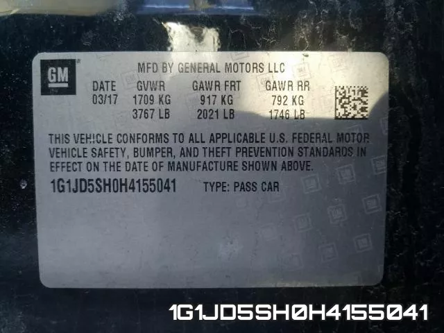 1G1JD5SH0H4155041 фото 2
