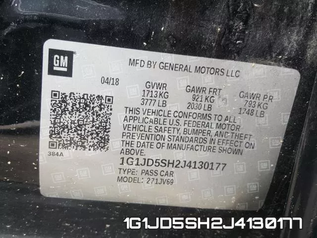 1G1JD5SH2J4130177 фото 2